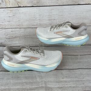 Brooks Glycerin 21 Womens Sz 9 Running Shoes Coconut Aqua Autumn Sunset Gray